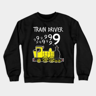 Train Driver 9 Year Old Kids Steam Engine Crewneck Sweatshirt